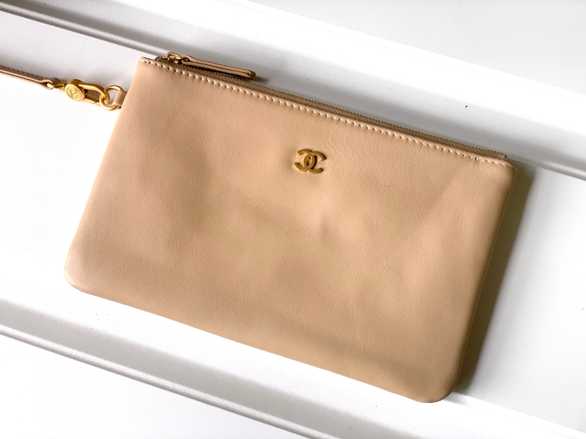 Chanel Calfskin Knit Medium Deauville Tote Beige