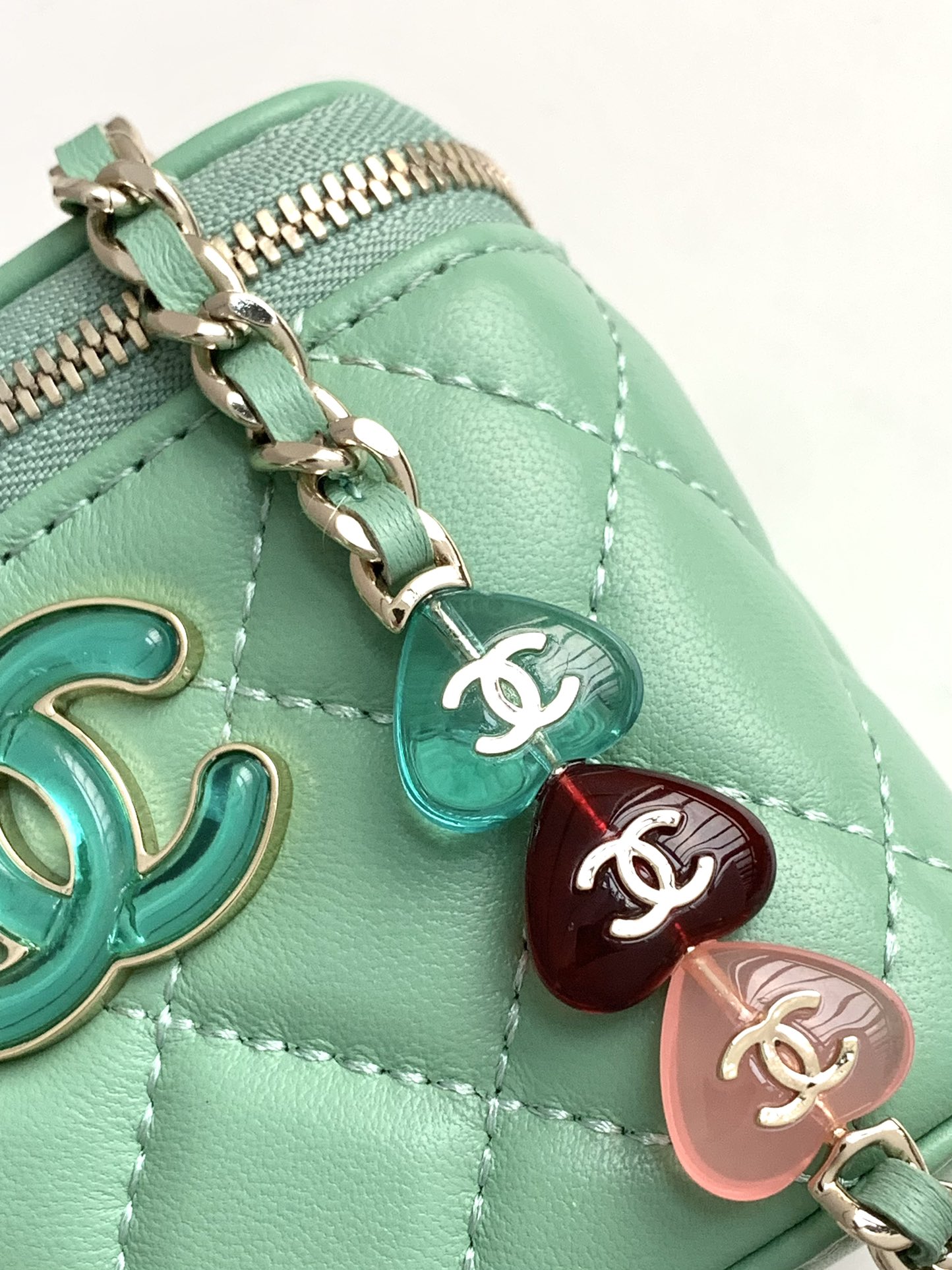 chanel enamel button love makeup small lipstick box