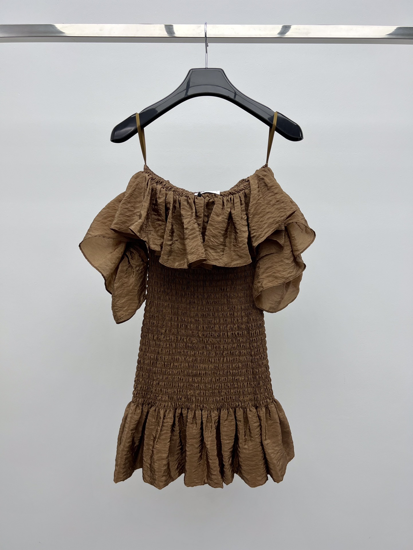 YSL-pleated wrap dress