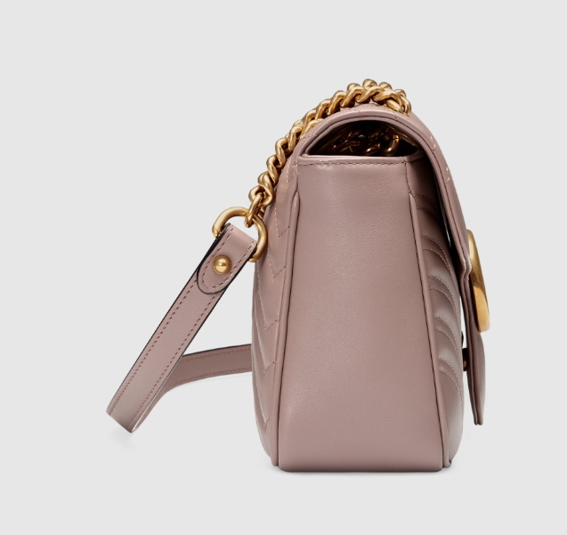 GG MARMONT MATELASSÉ SHOULDER BAG-Dusty Pink-443497