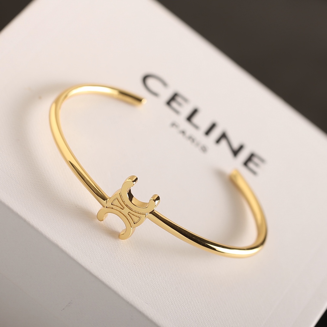C*eline Arc de Triomphe open bracelet