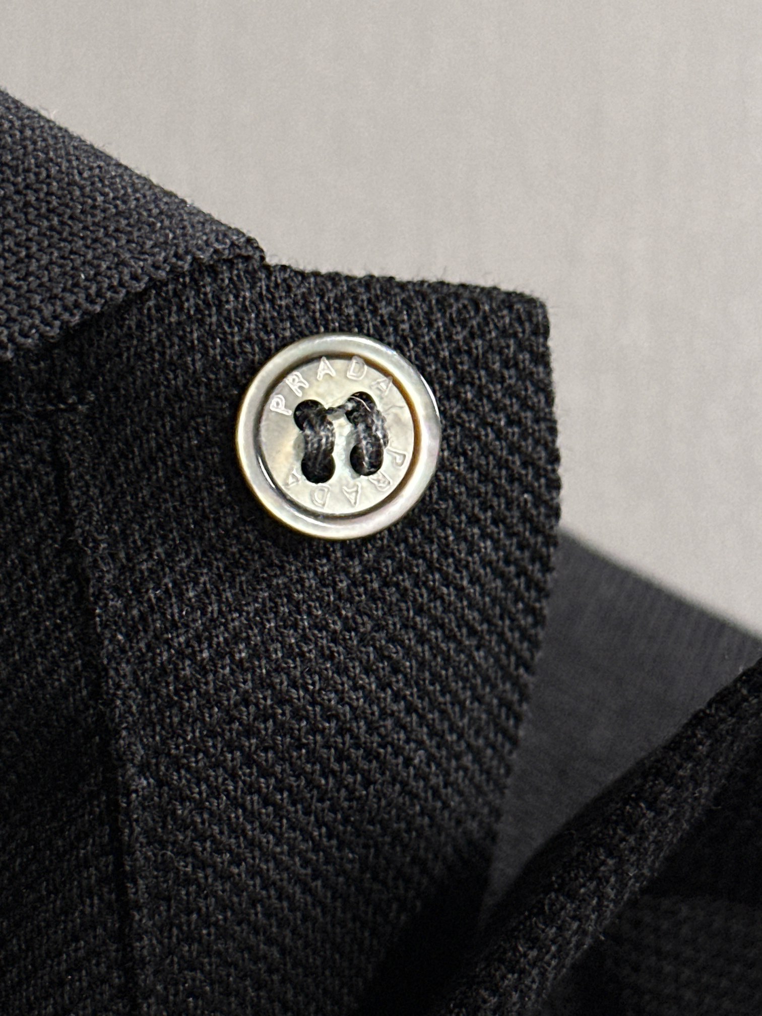 PRADA 25SS New Season Piqué Cotton Polo Shirt