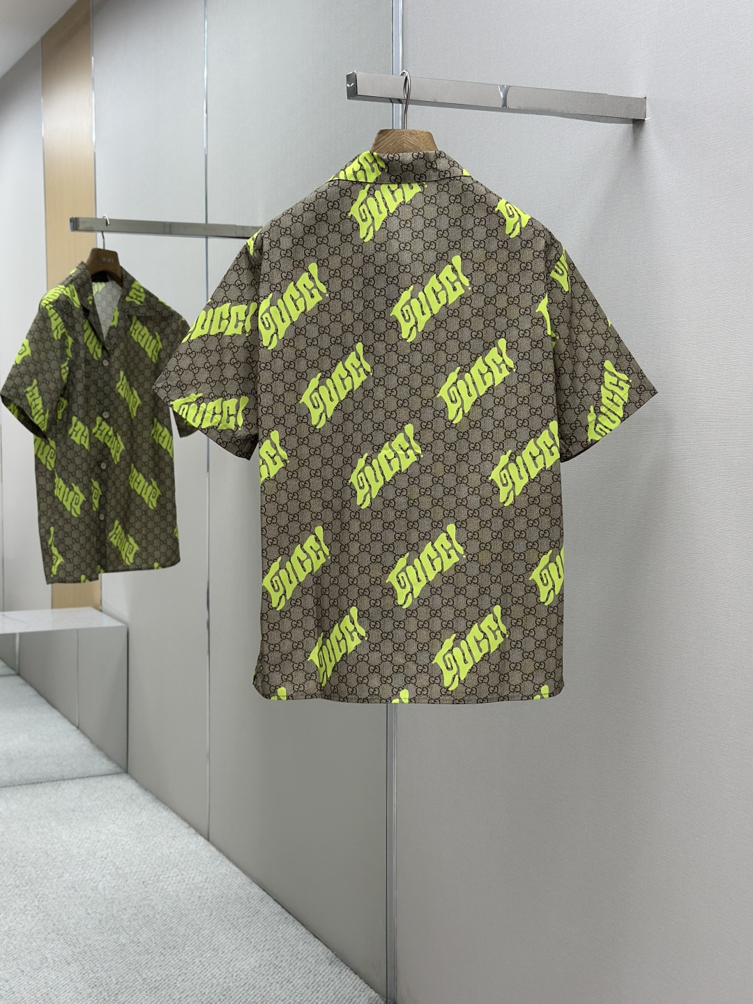 GUCCI Printed cotton poplin bowling shirt