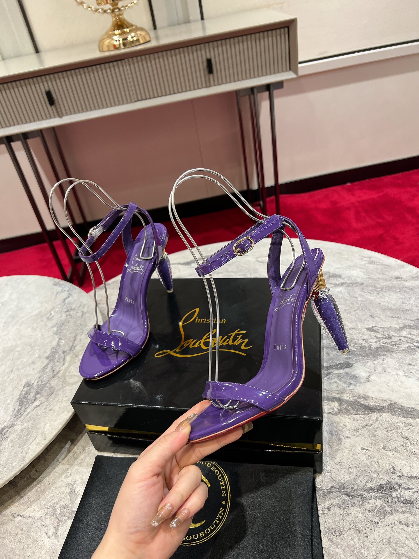 Christian Louboutin “Queen’s Scepter” Heeled Sandals