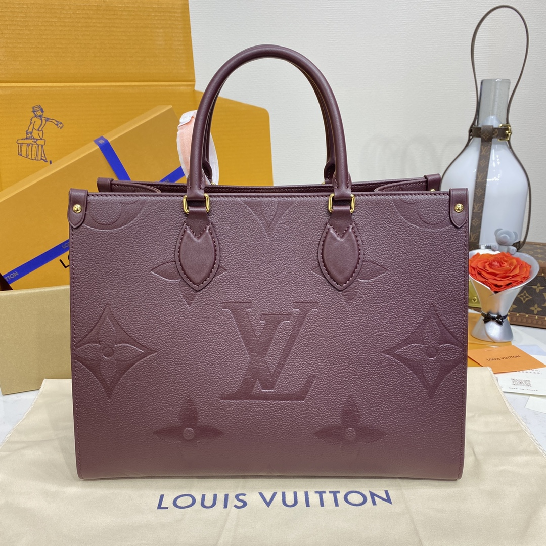 Louis Vuitton OnTheGo MM M46601 Wine Red