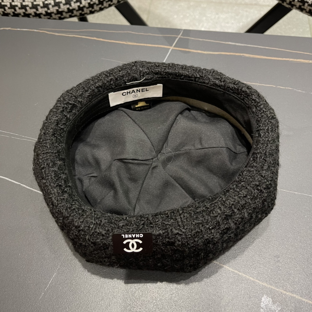 Chanel2024 beret-Black