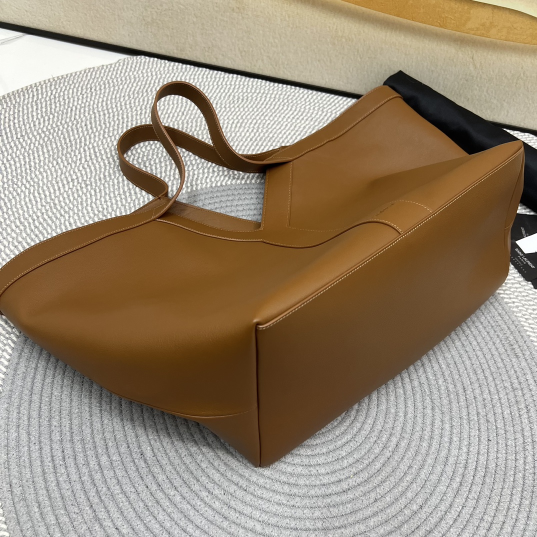 YSL-y tote in leather