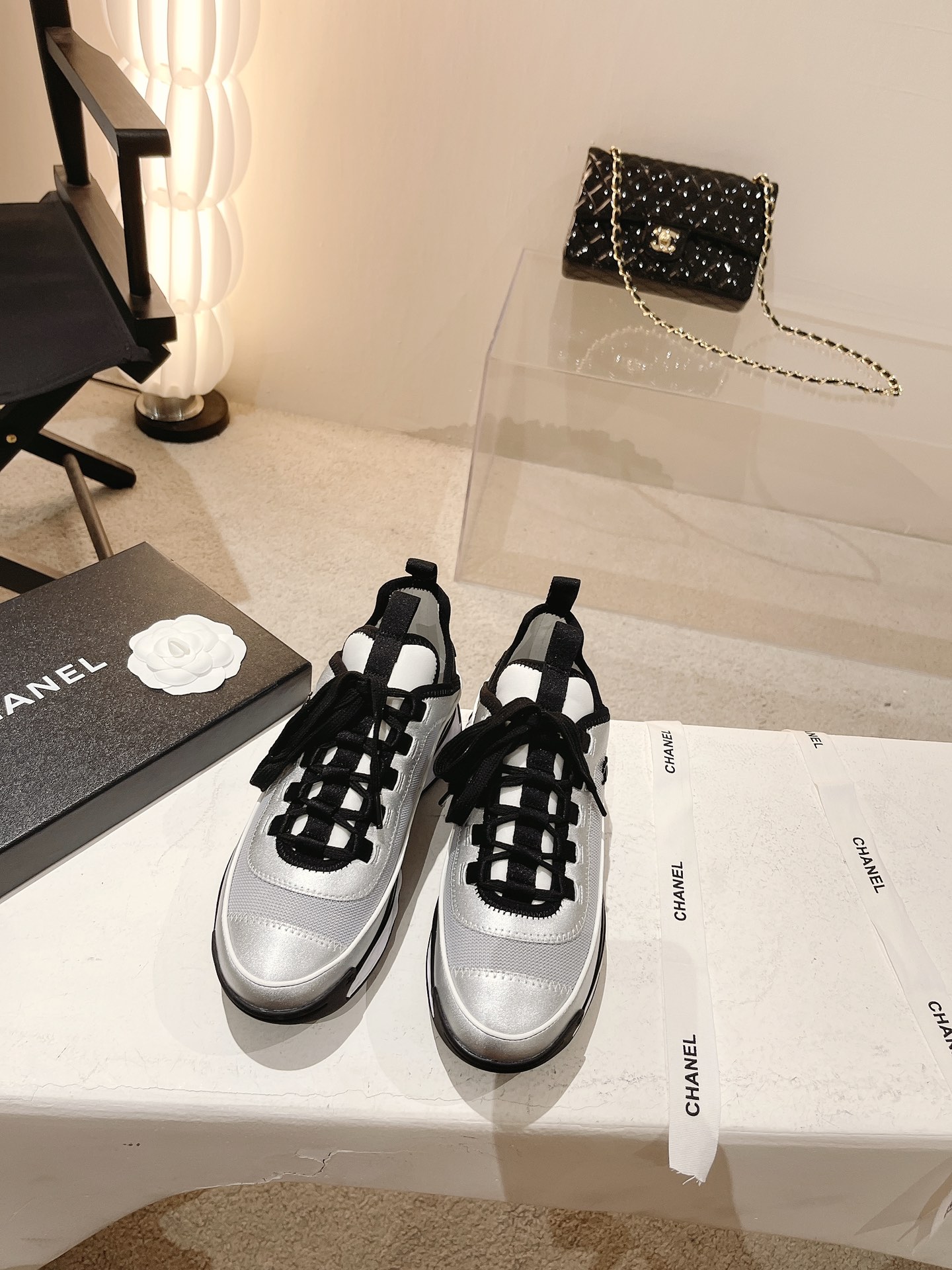 CHANEL Fabric Sneakers