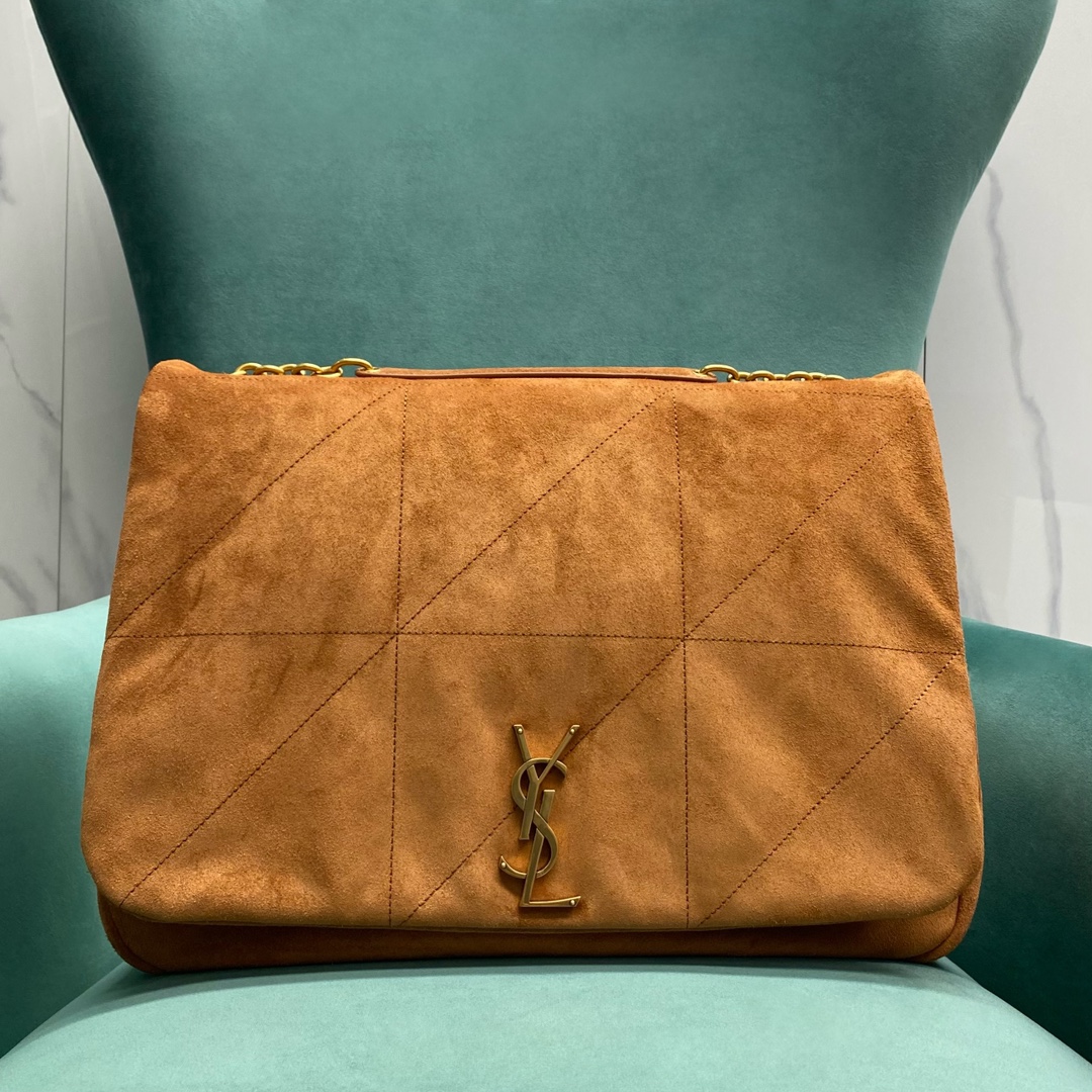 YSL-JAMIE 4.3 suede handbag-caramel brown