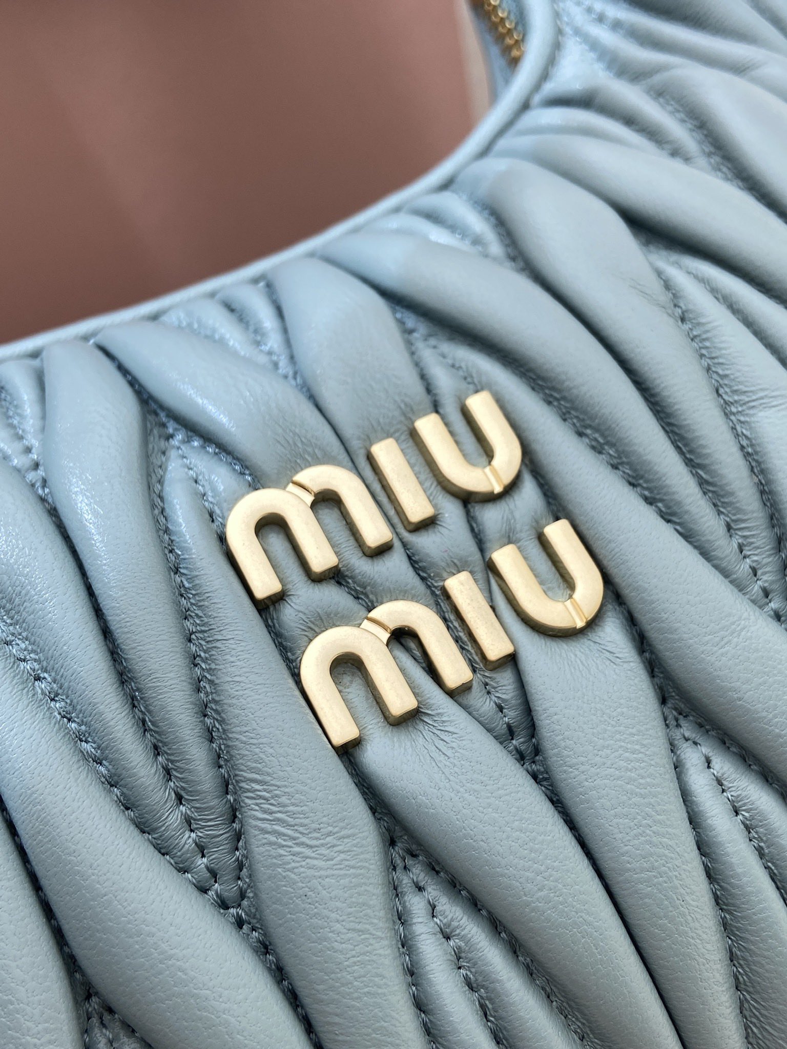 MIUMIU Wander matelassé nappa leather hobo bag