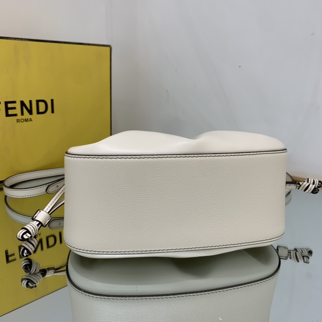 FENDI-White FF Fabric Mini Bag