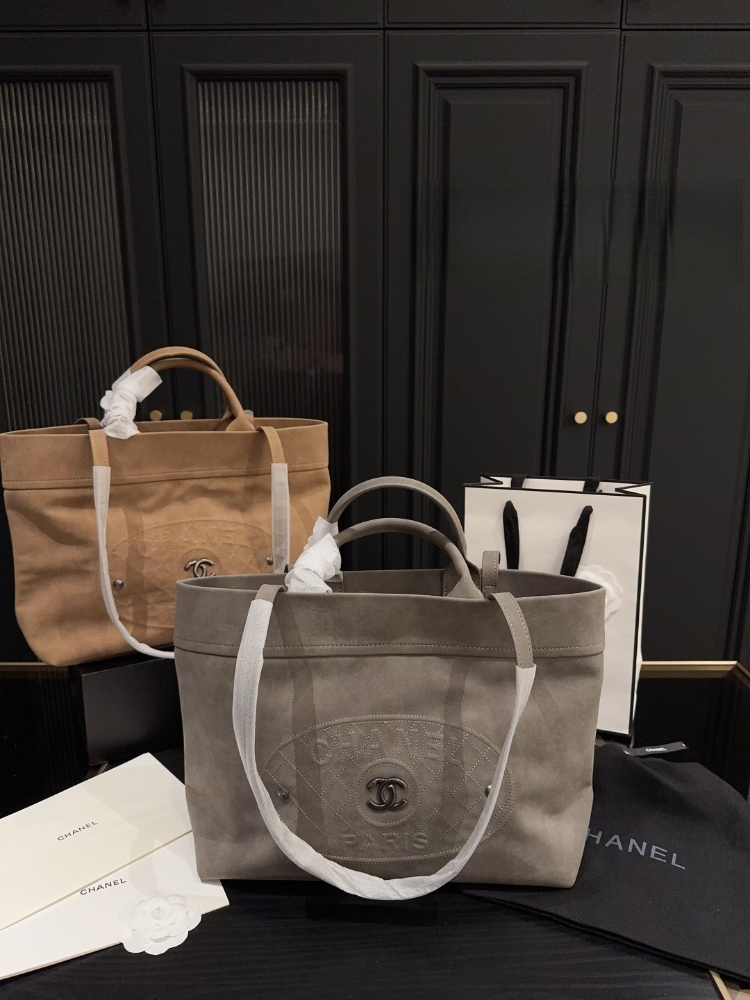 Chanel Suede Tote Bag