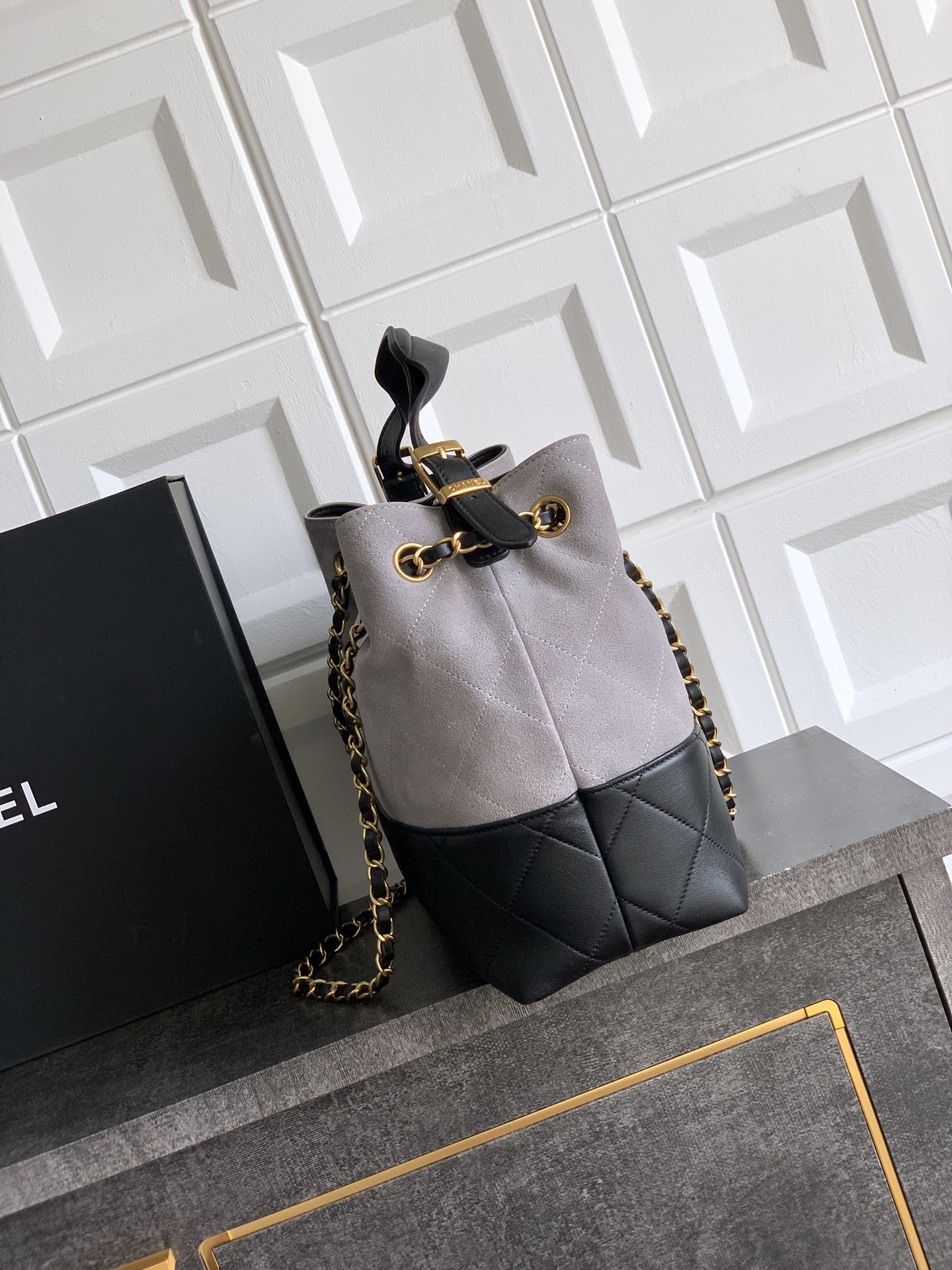 Chanel suede handbag