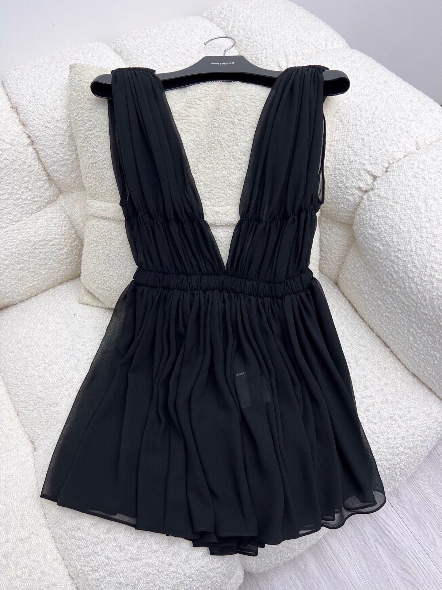 Saint Laurent-Inspired Sheer Little Black Dress