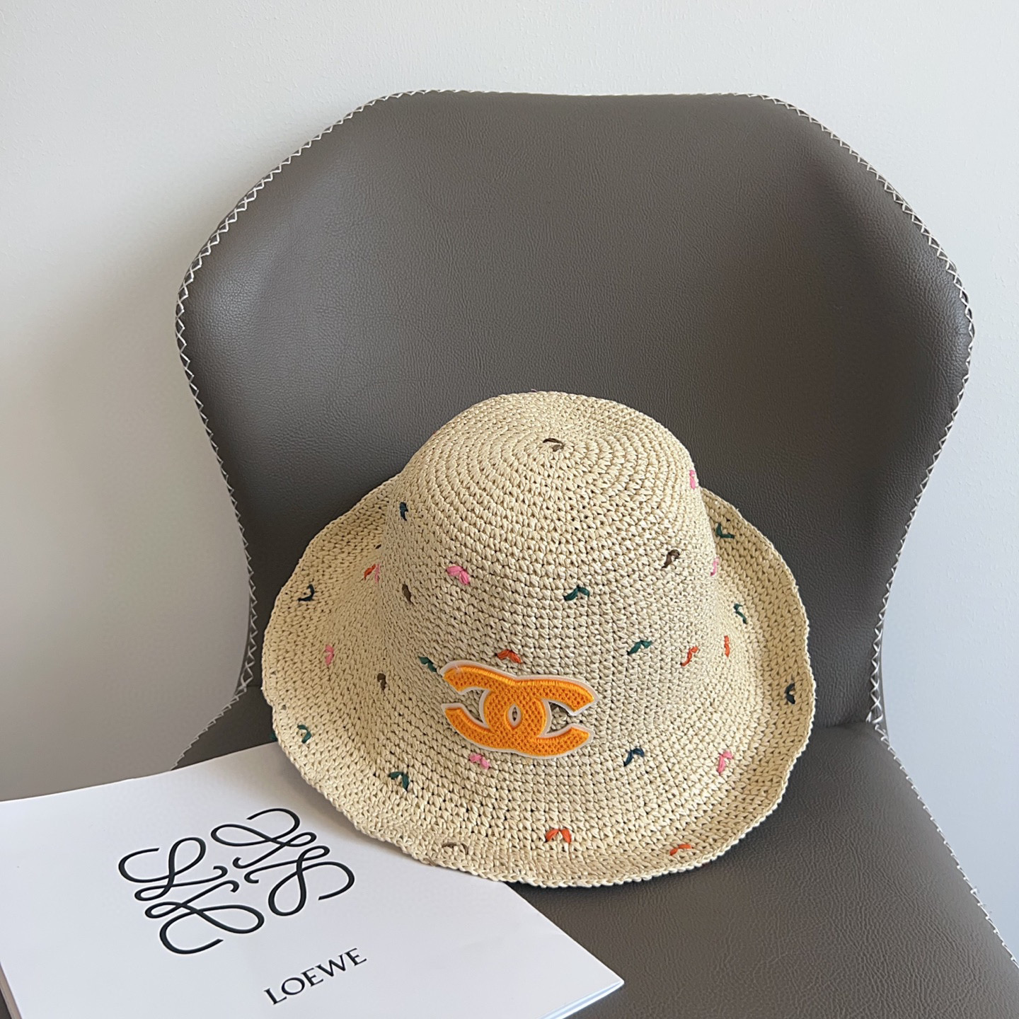 CHANEL 2025 New Arrival Woven Fisherman Hat