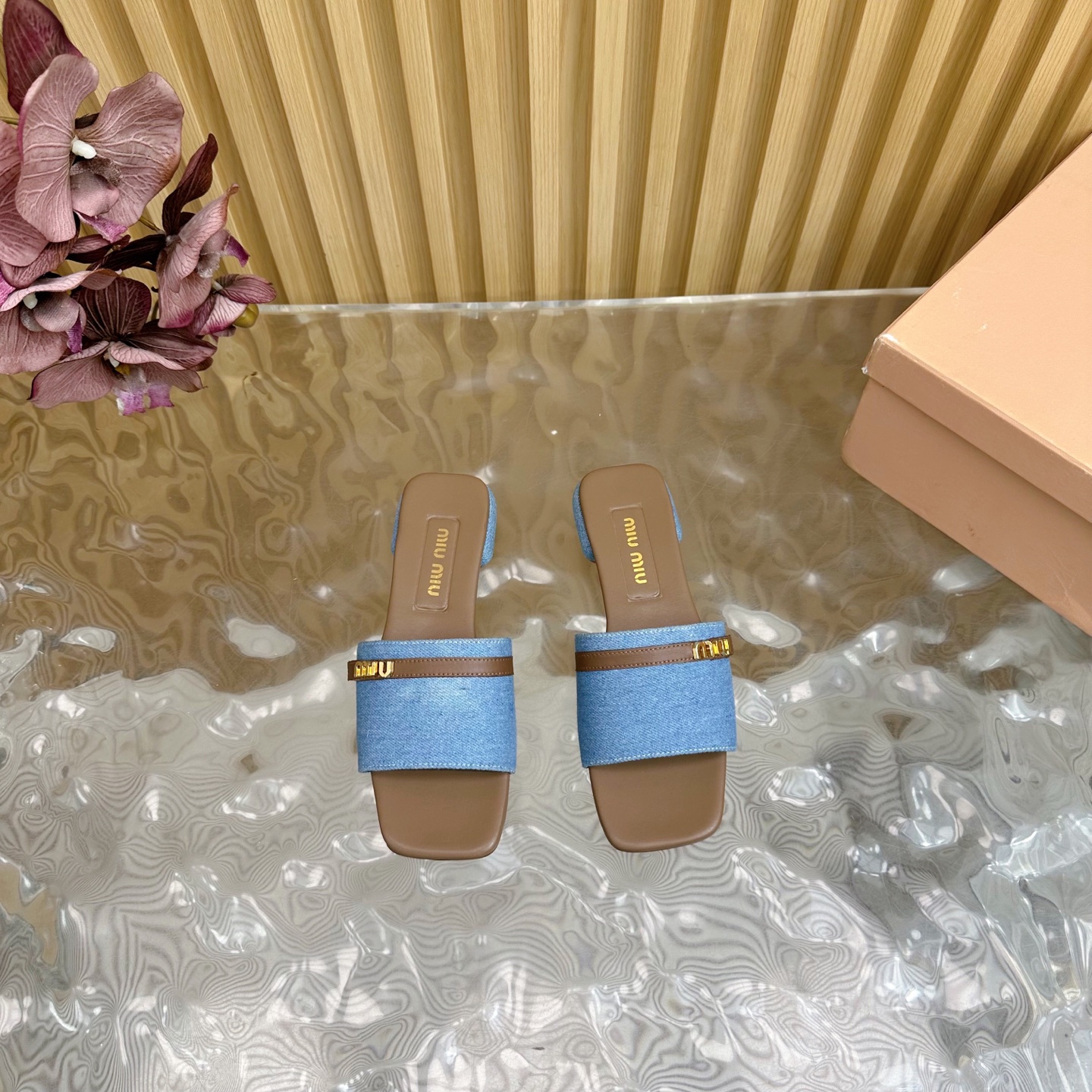 MIU MIU Bow-Embellished Slides