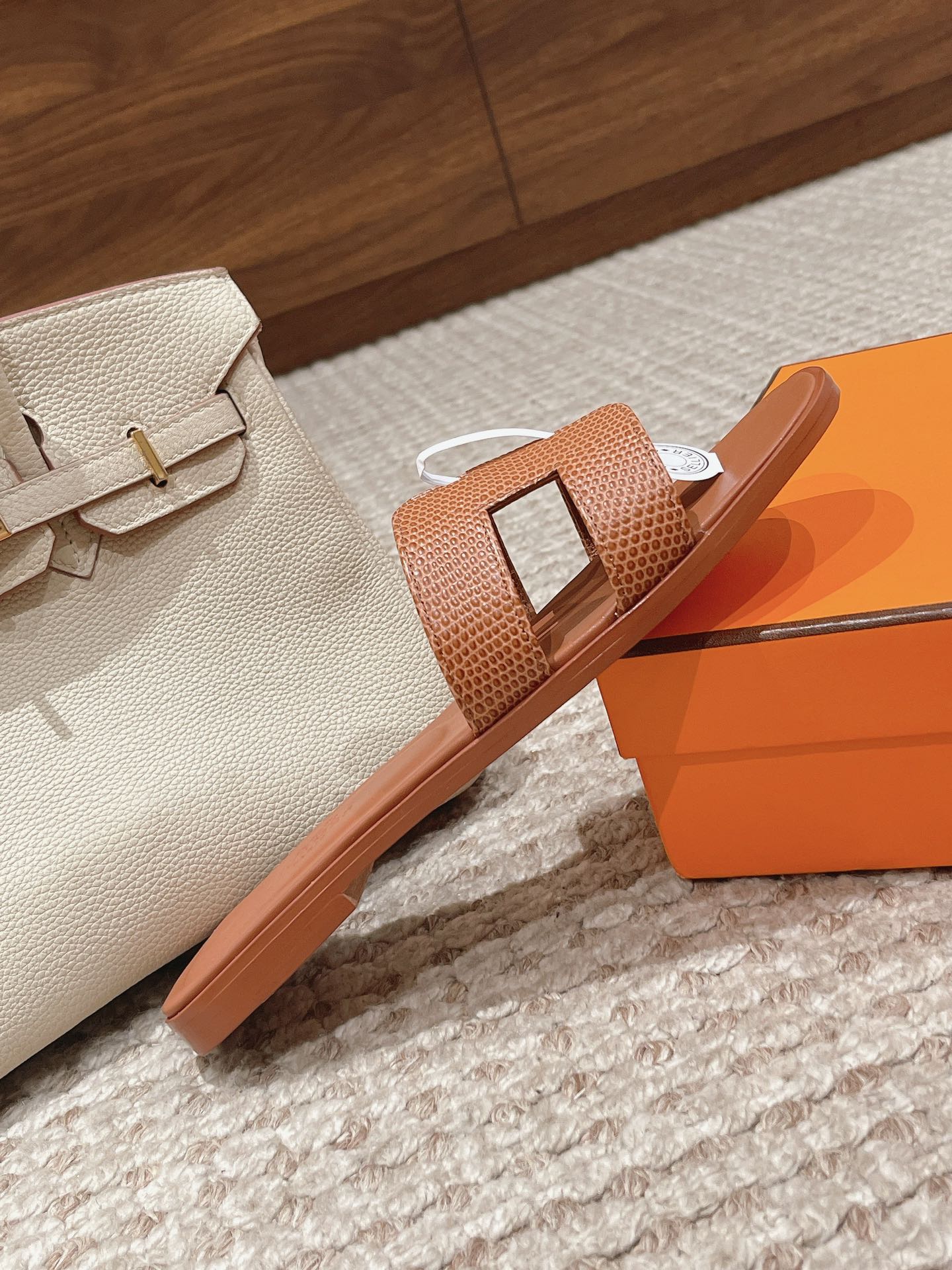 Hermès lizard pattern -Brown