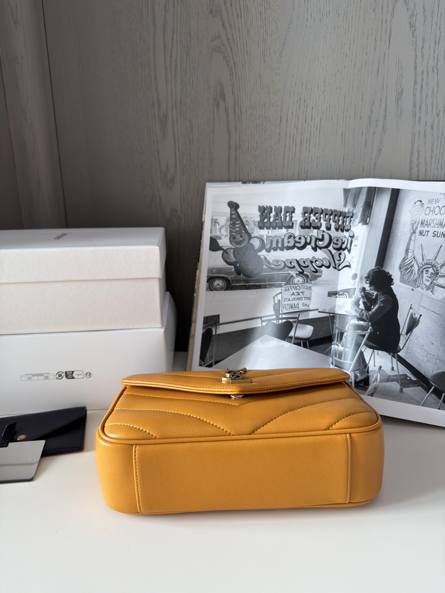 YSL-LOULOU medium in MATELASSÉ lambskin