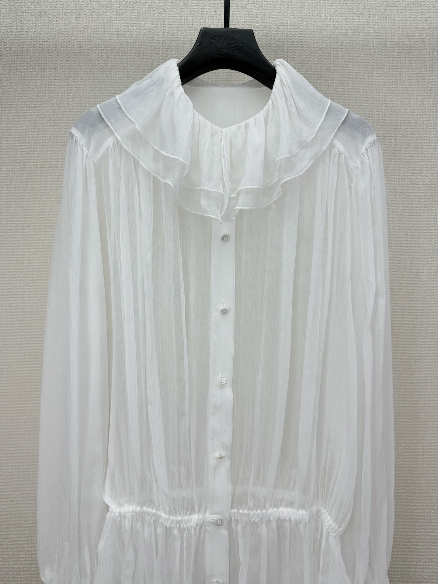 New Chanel-style ruffled collar blouse