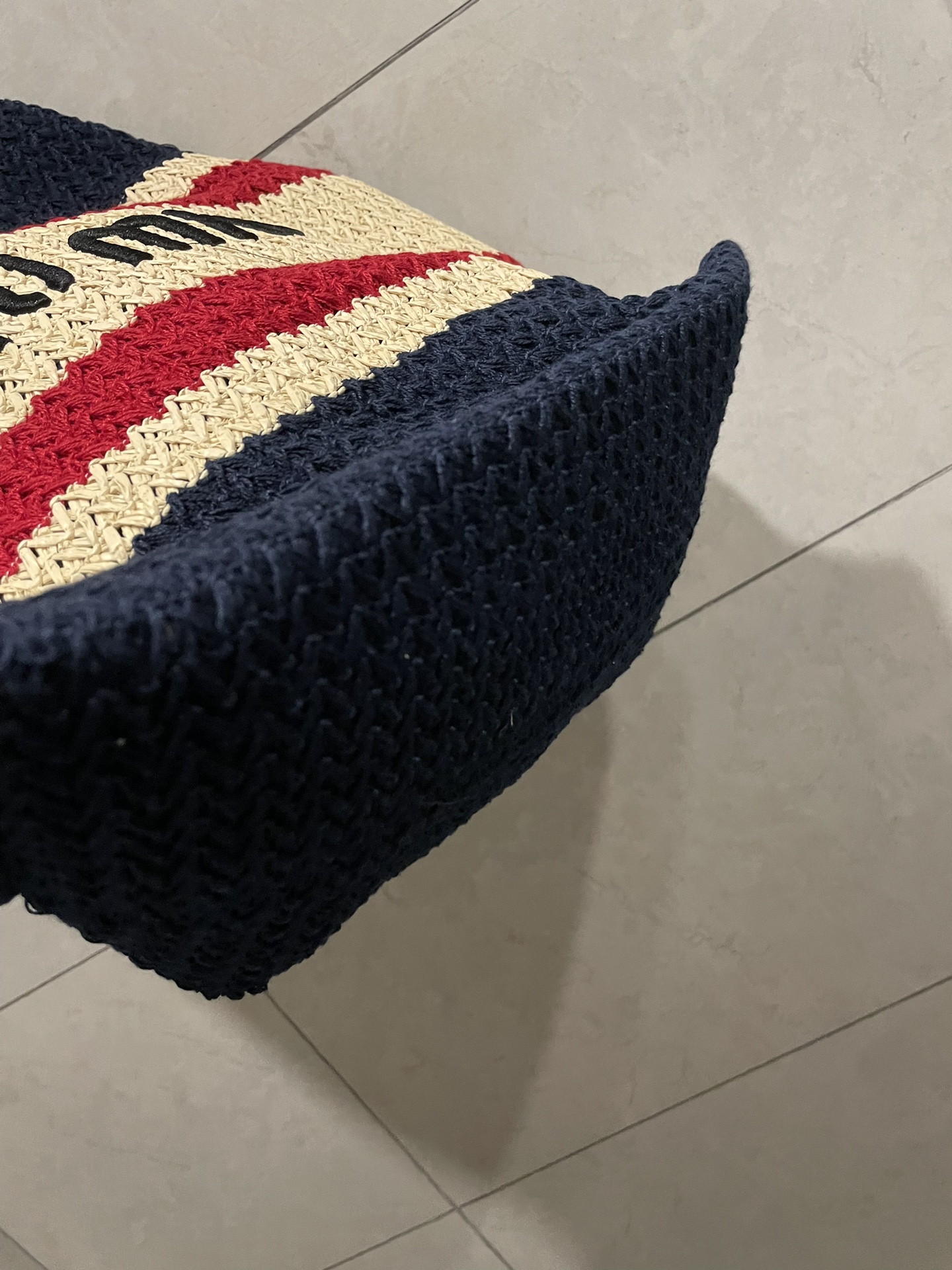 Miu Miu-Raffia woven tote bag