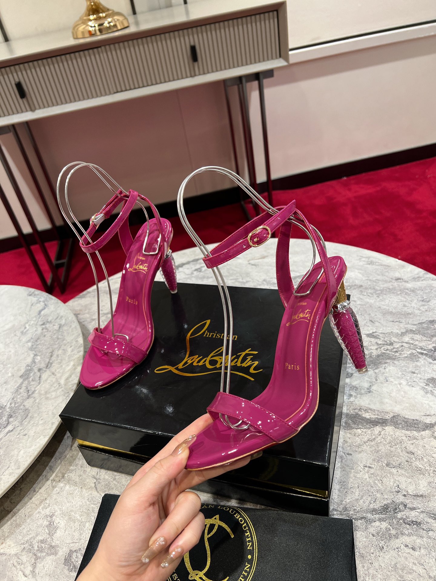 Christian Louboutin “Queen’s Scepter” Heeled Sandals