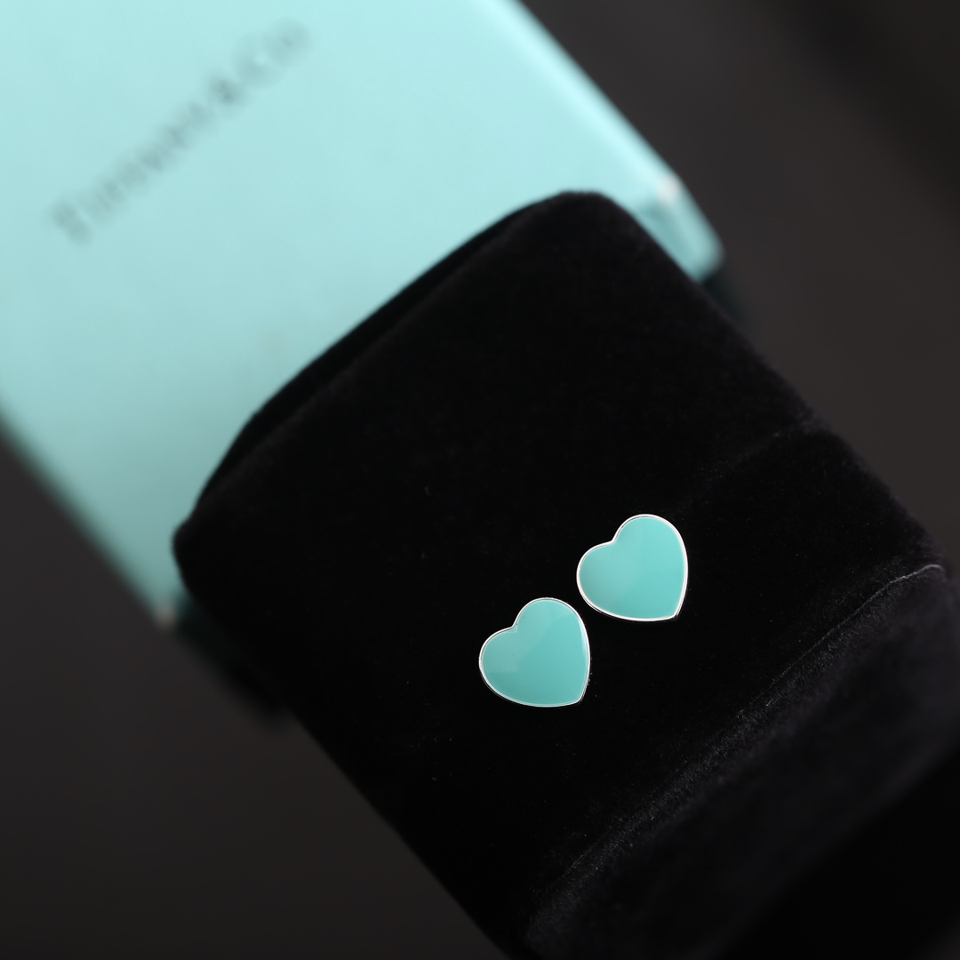 Tiff@ny Stud earrings-red