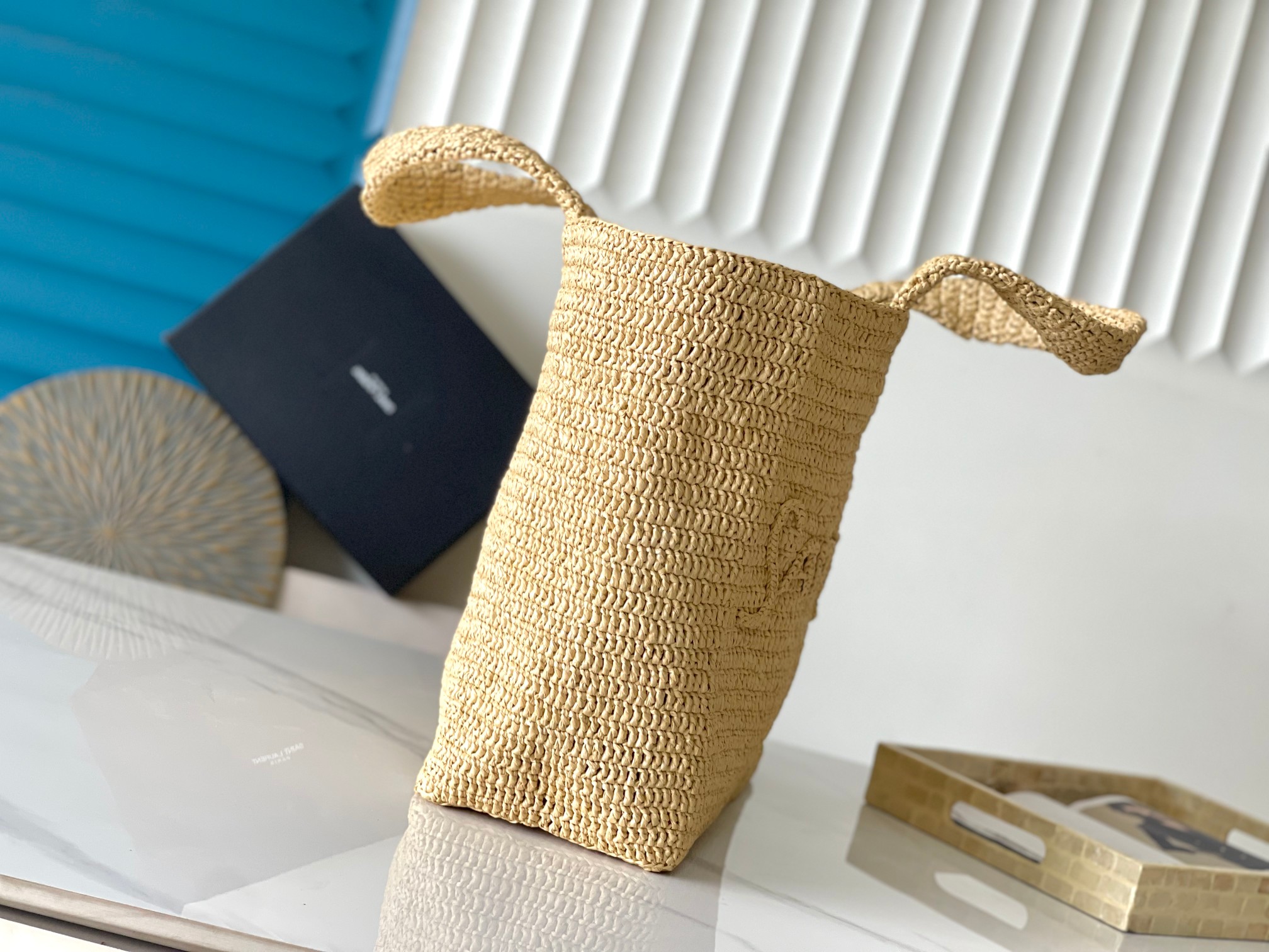 Raffia Woven Tote Bag