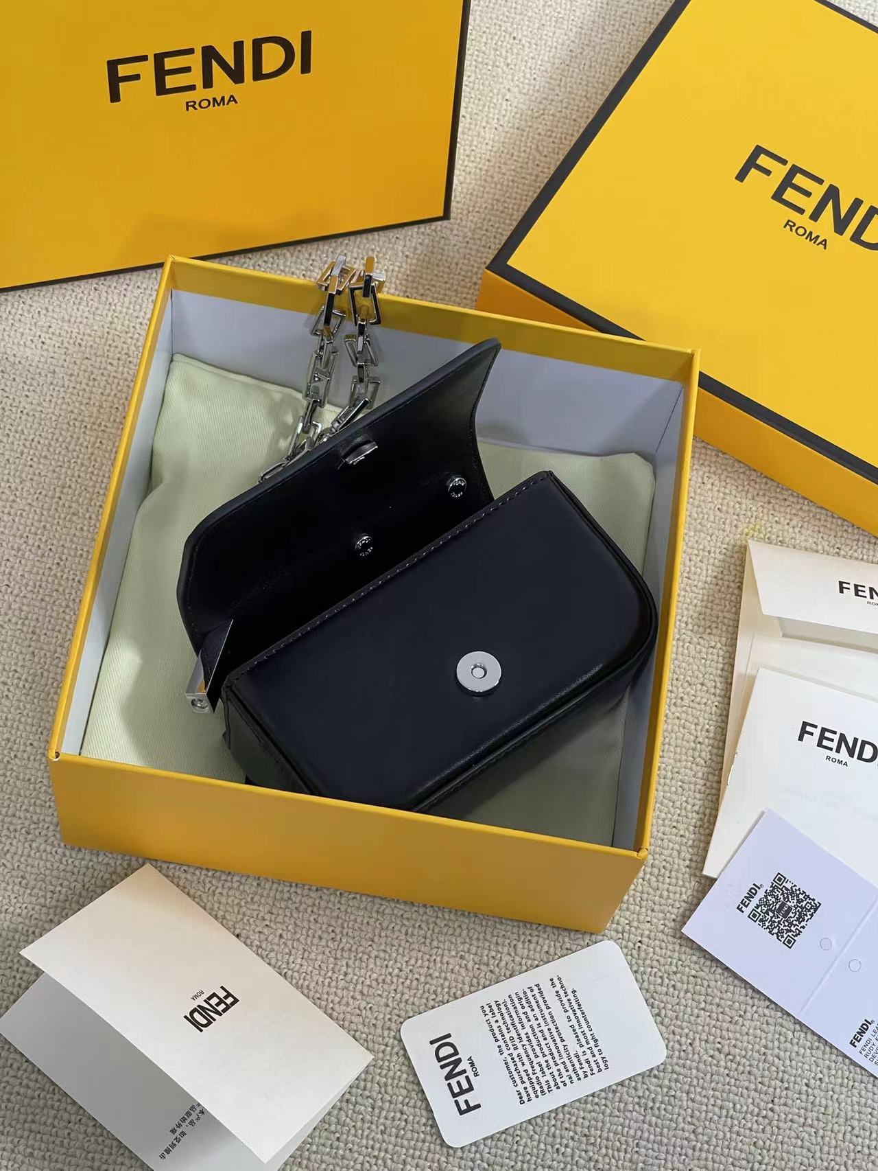 FENDI-First Nano Bag-Black