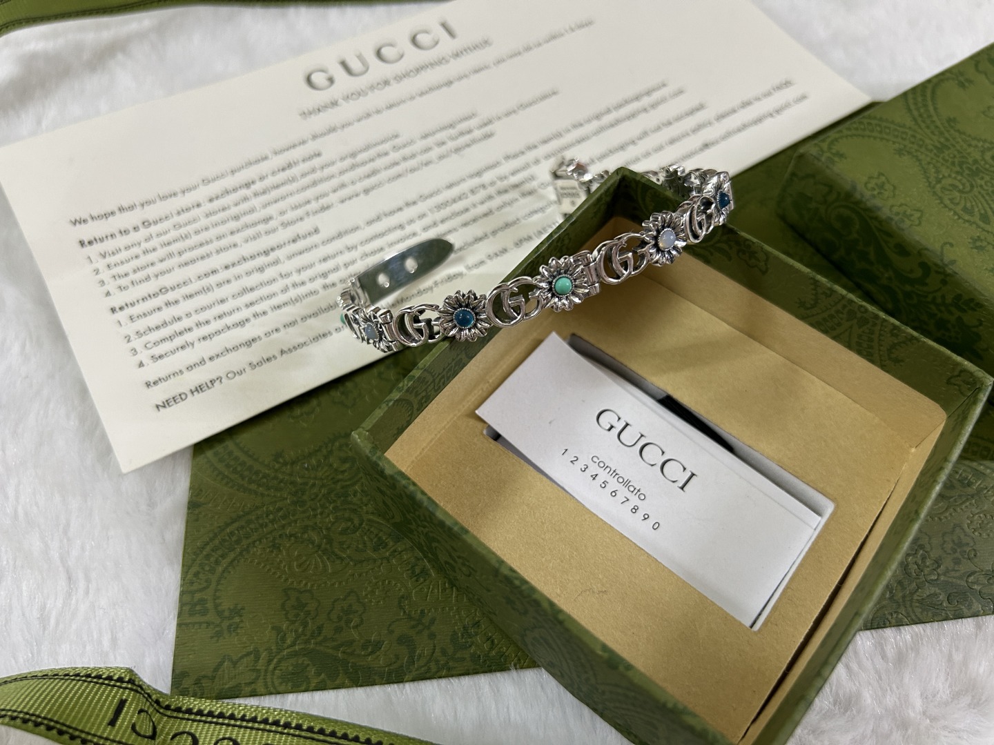 Gucci Turquoise Buckle Bracelet
