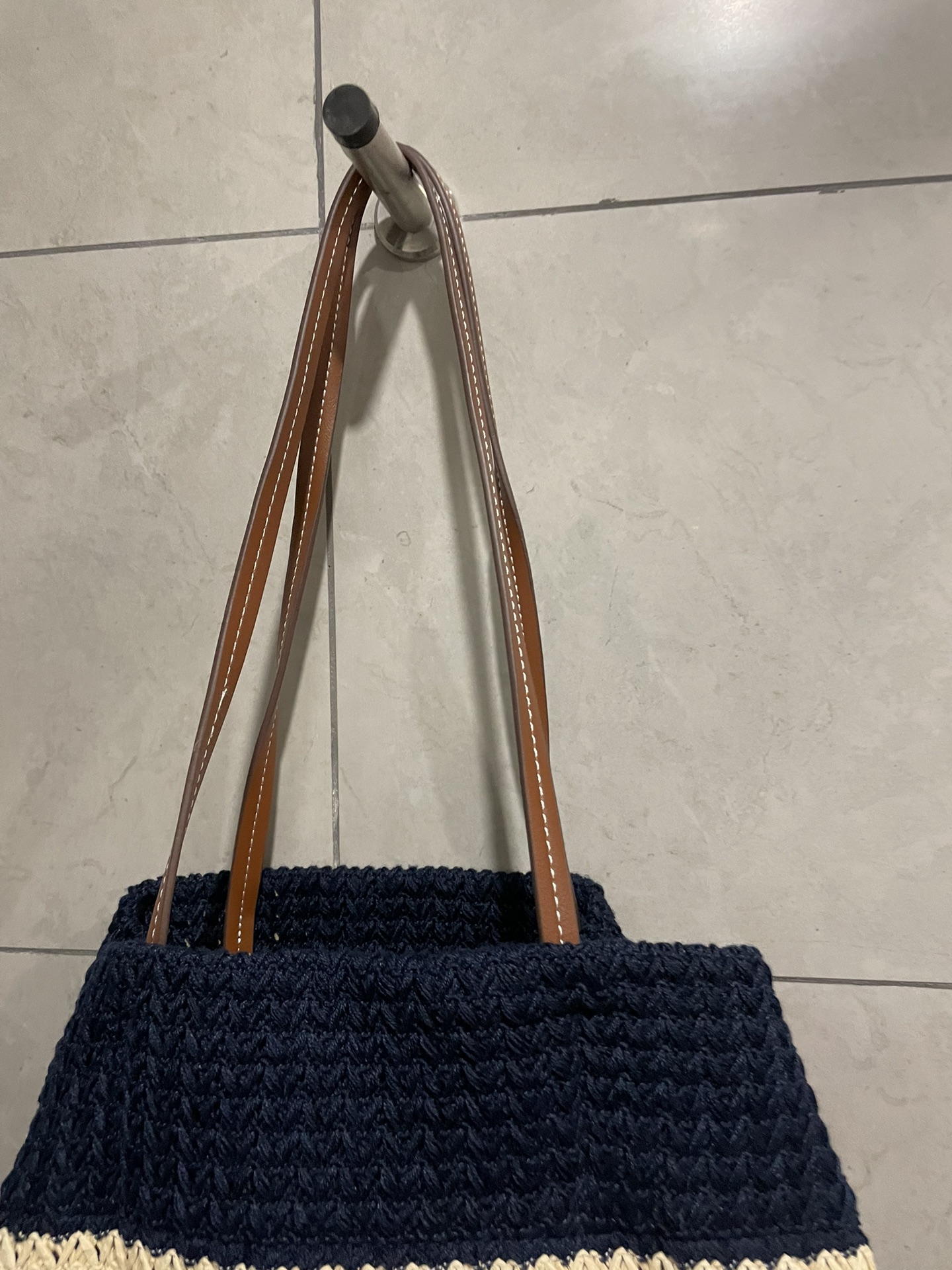Miu Miu-Raffia woven tote bag