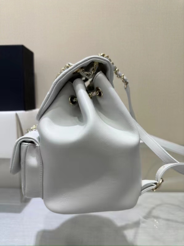 Chanel 2023C large duma backpack-white