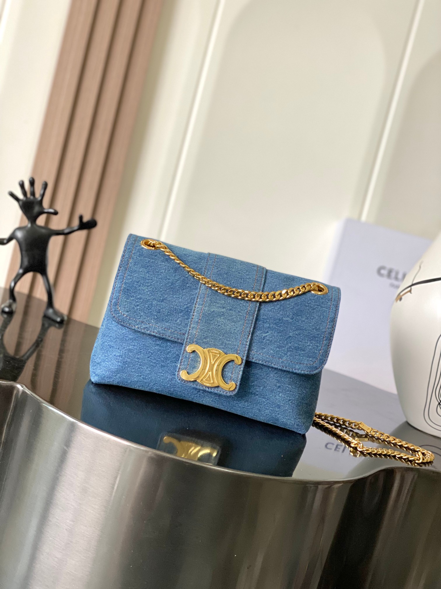 CELINE TEEN VICTOIRE DENIM BAG