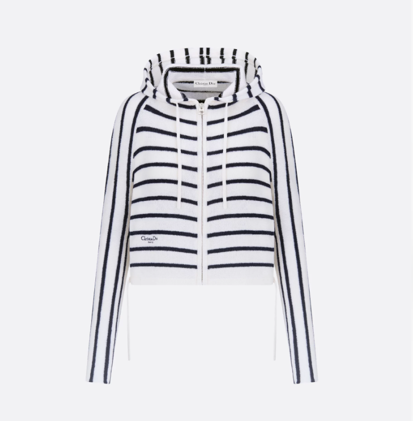 DIOR Hooded Zipped Cardigan
