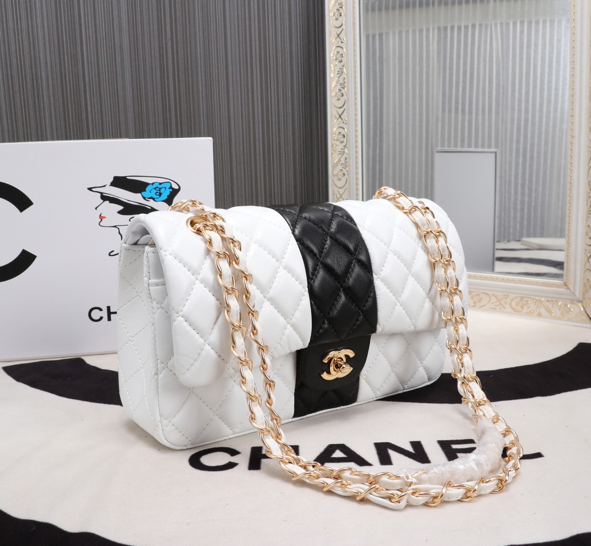 Chanel 2021 CF Two-Tone Flap Bag