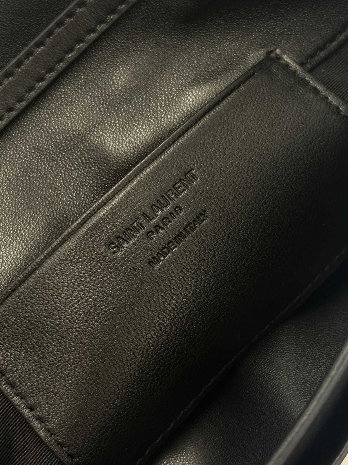 YSL-lambskin armpit bag