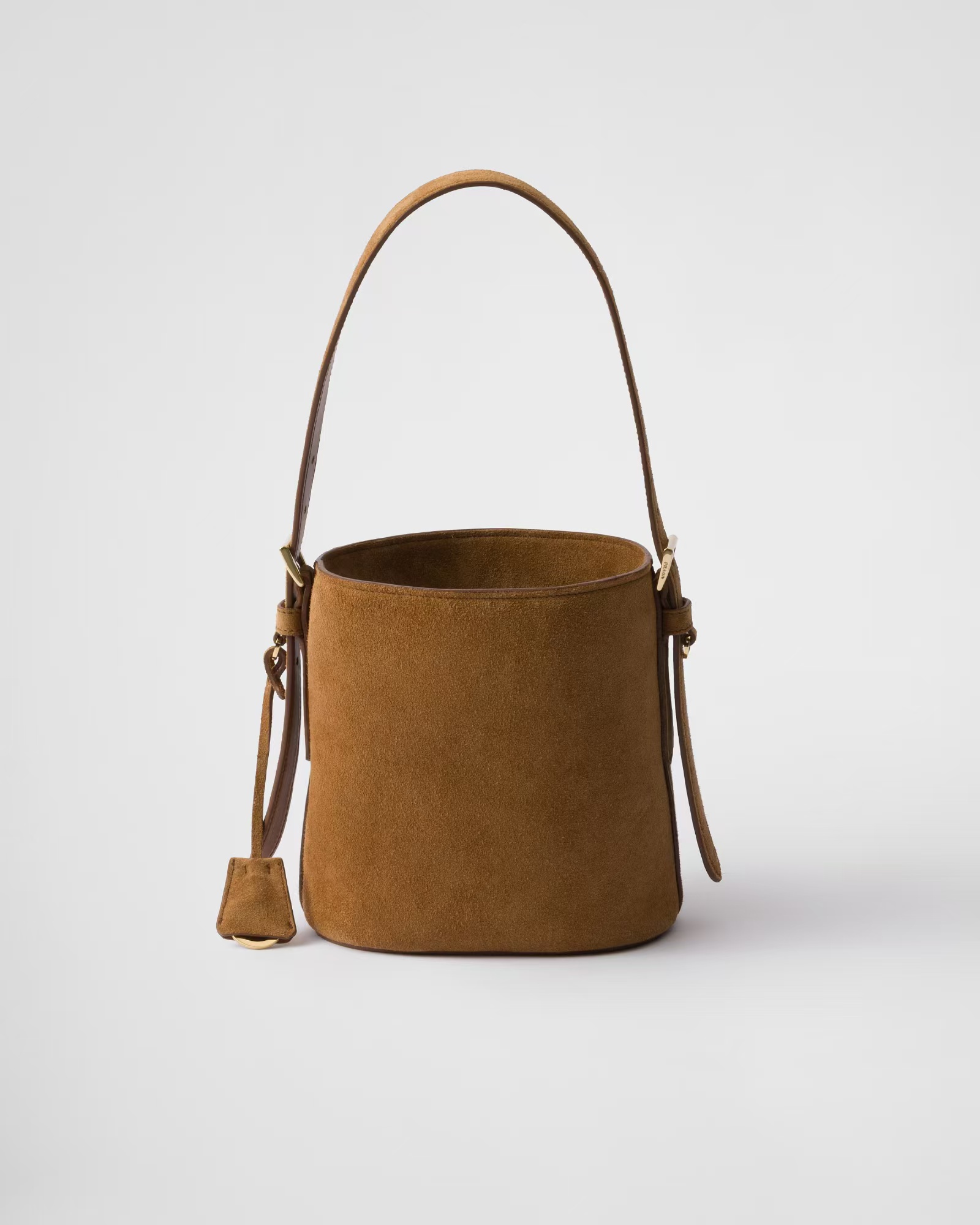 Suede mini bucket bag