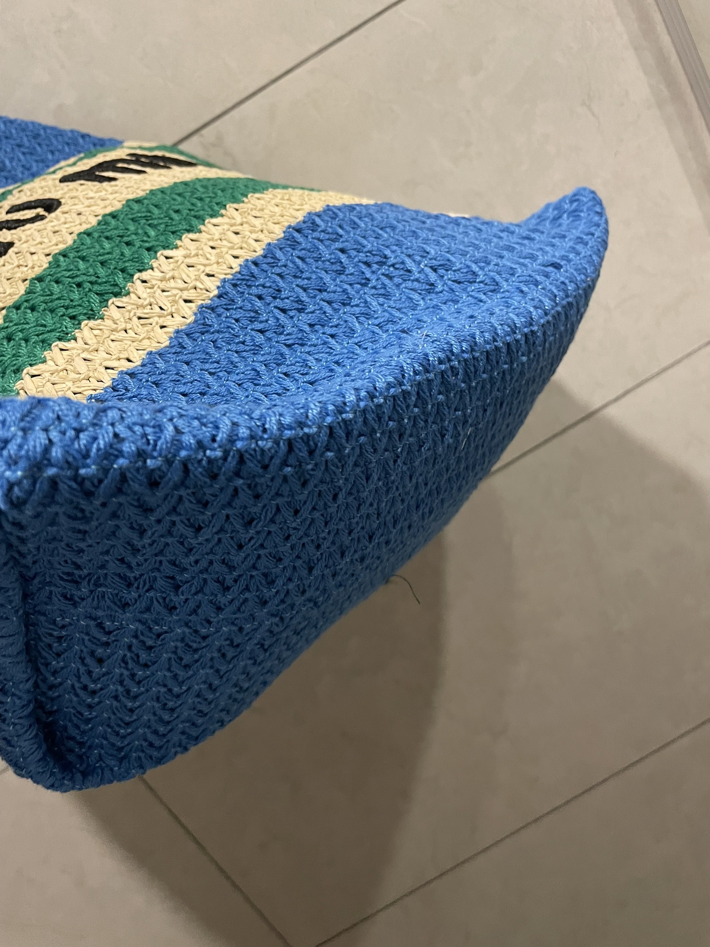 Miu Miu-Raffia woven tote bag