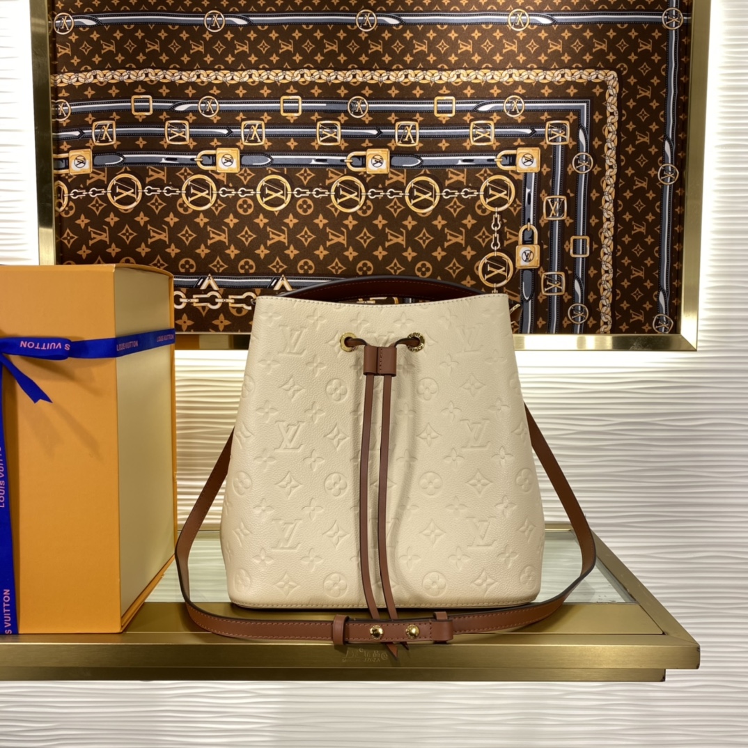 LV Embossed Calfskin Noé Bucket Bag