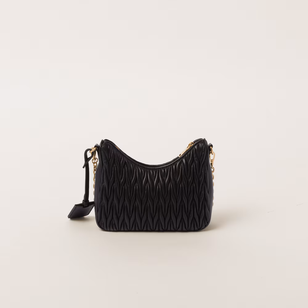 Matelassé nappa leather shoulder bag