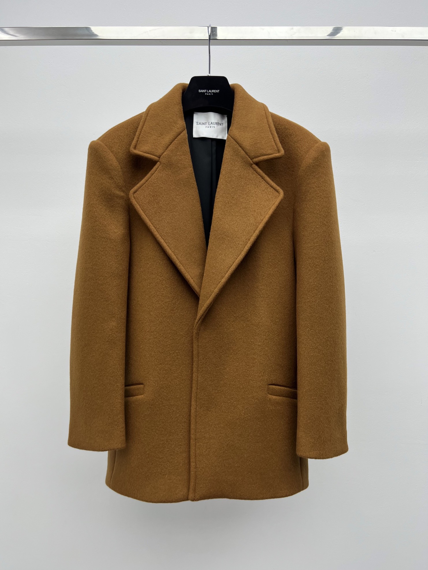 Saint Lauren-Inspired Cocoon Wool Coat