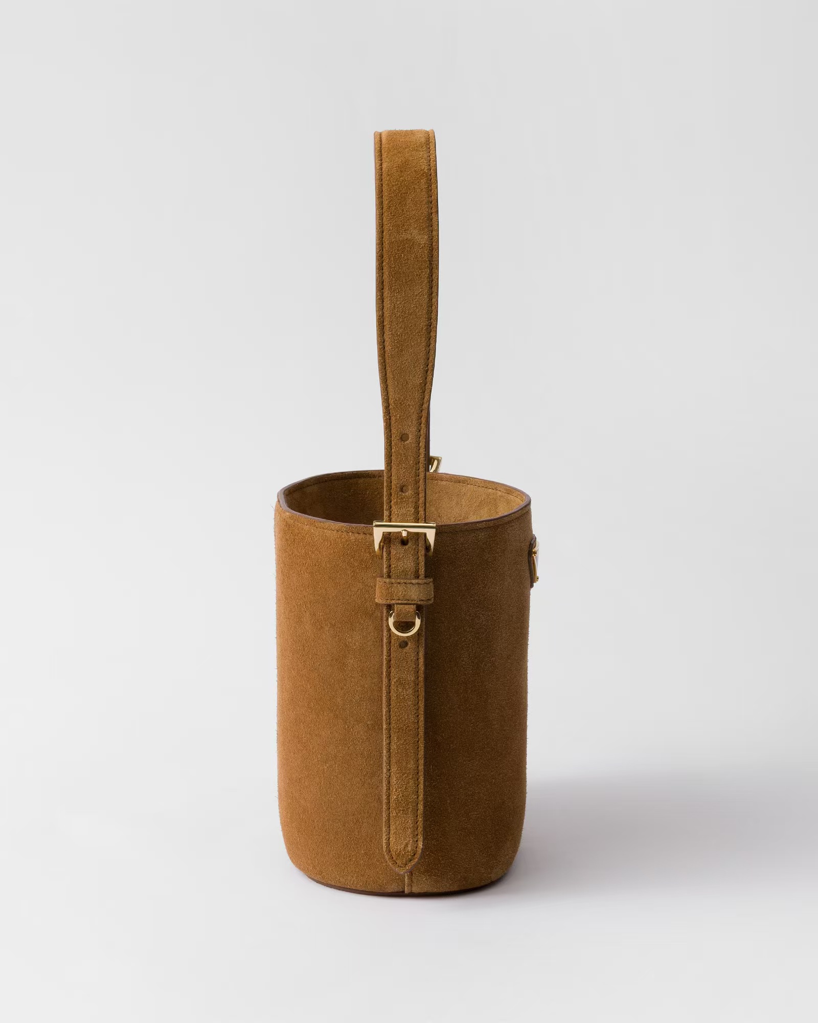 Suede mini bucket bag