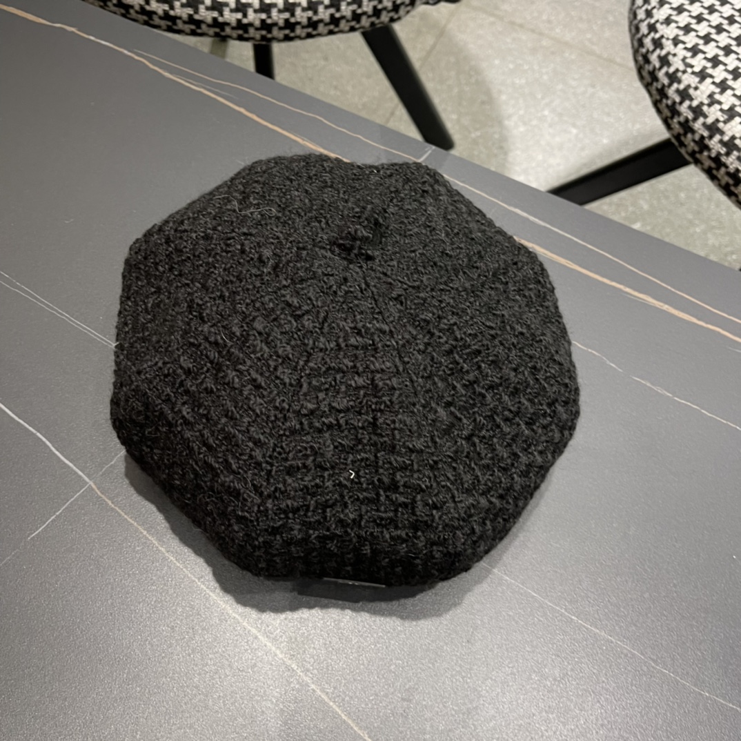 Chanel2024 beret-Black