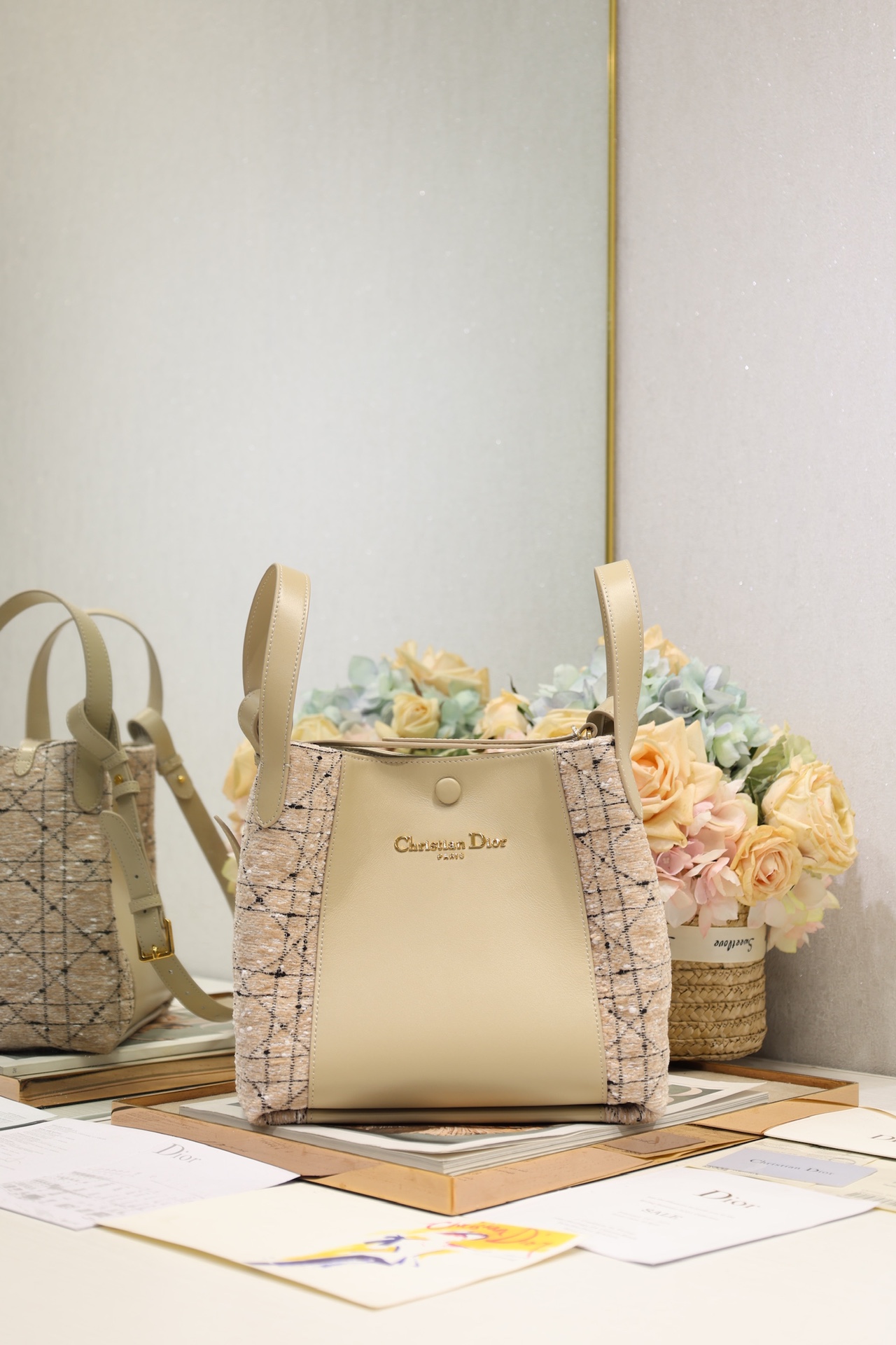 Dior Designer DOR Shoulder Bucket Bag