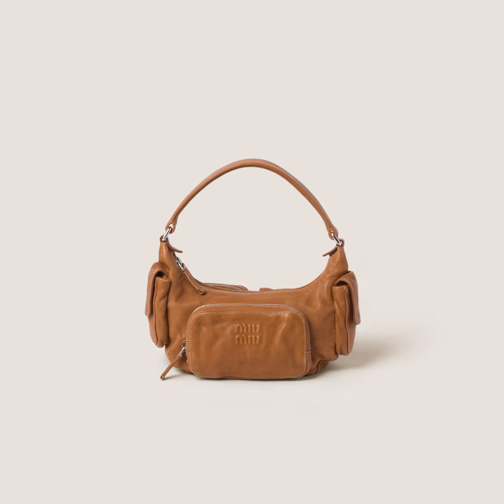 Pocket nappa leather bag