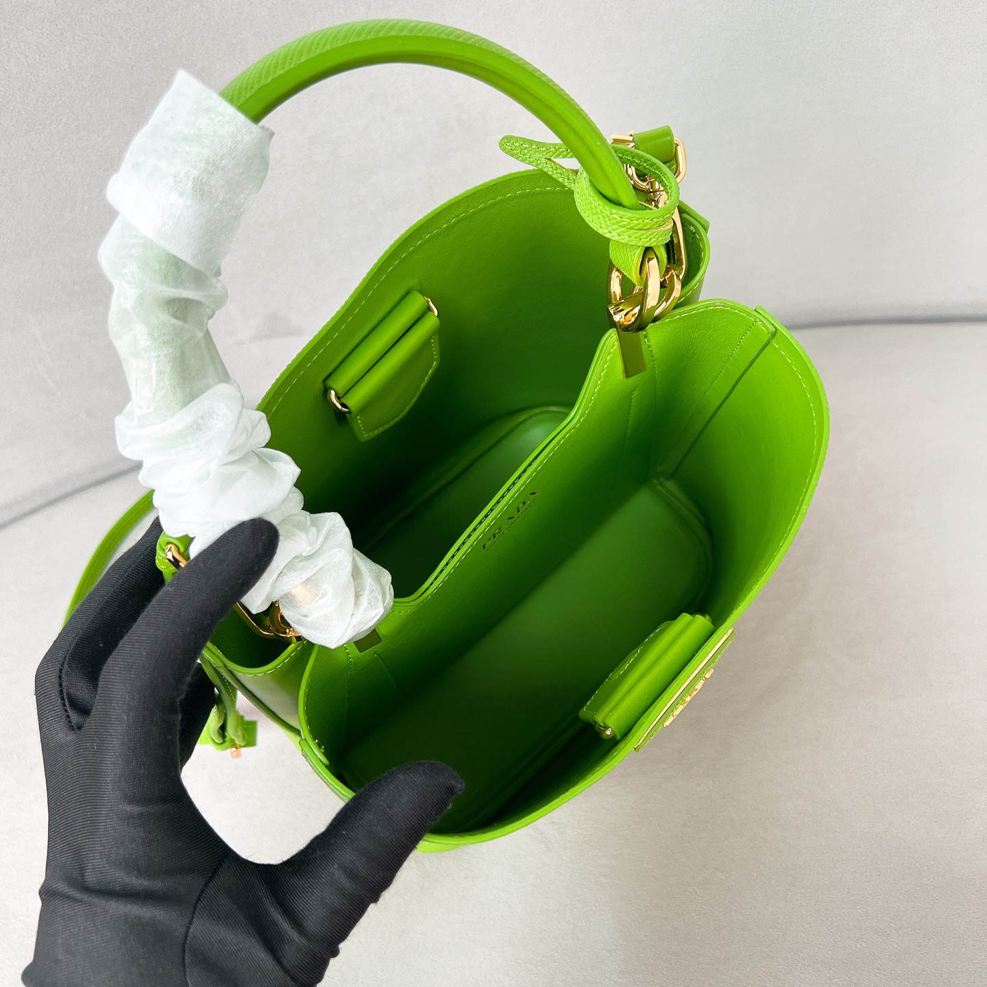 Prada 1BA212 Panier Saffiano Leather Bucket Bag