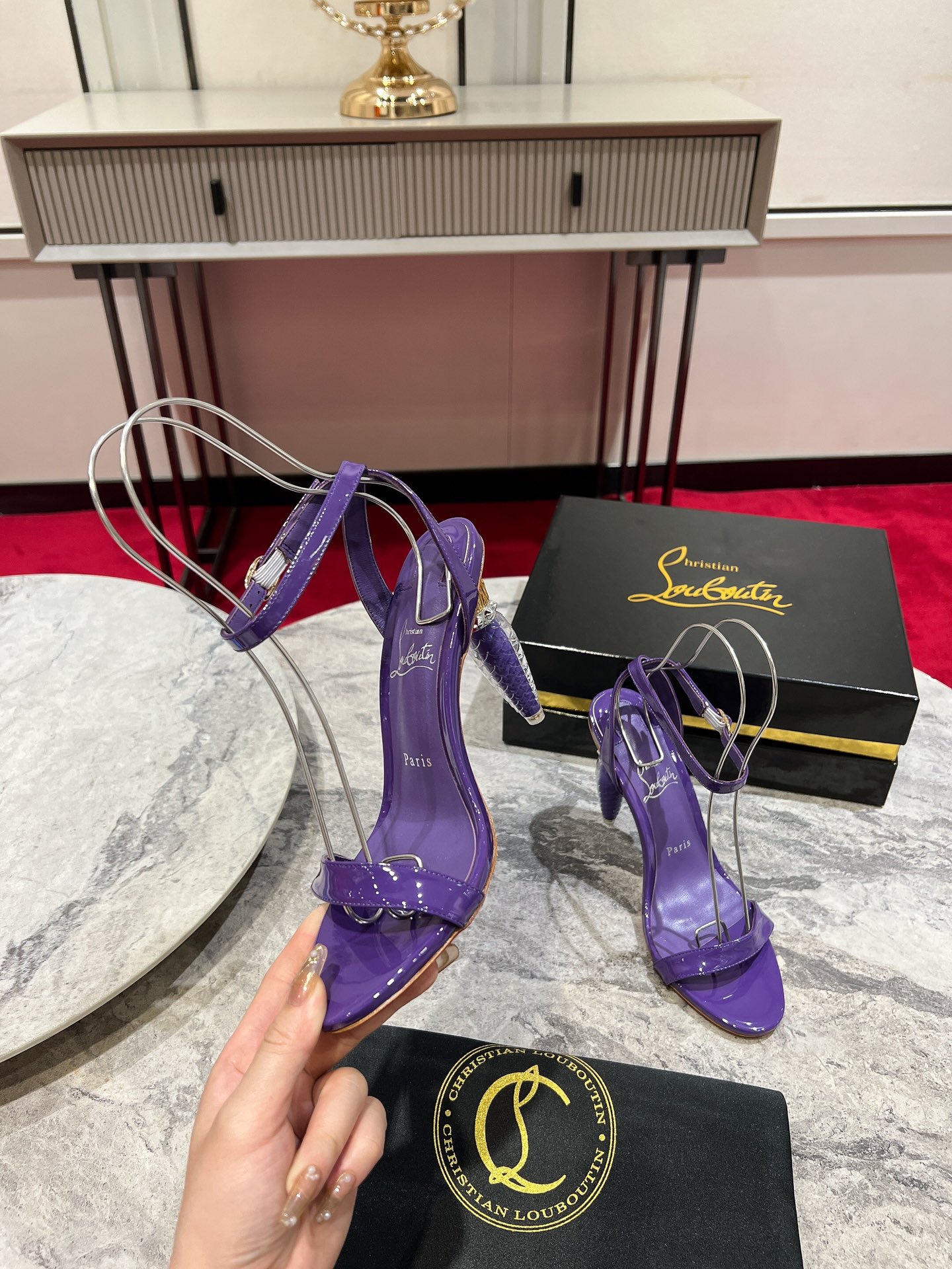 Christian Louboutin “Queen’s Scepter” Heeled Sandals