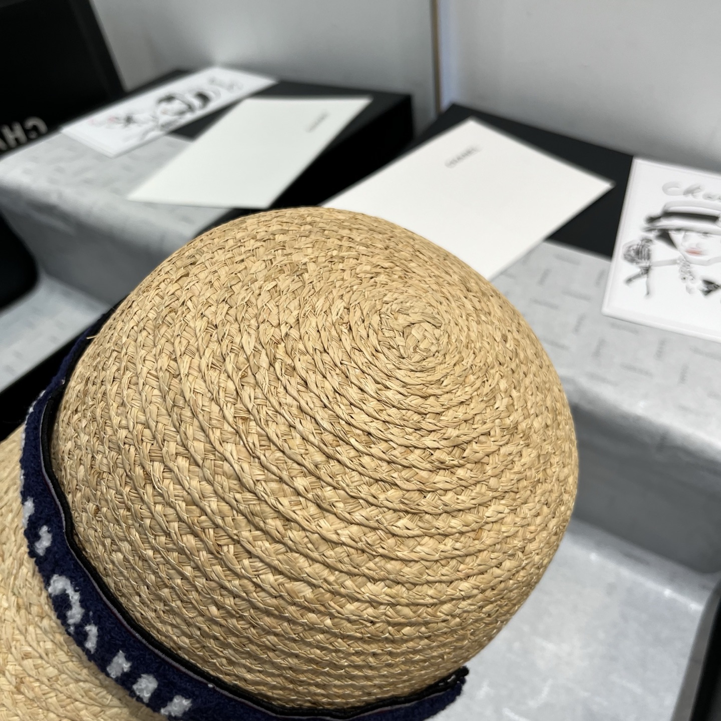 Miu Miu Raffia Straw Riding Hat