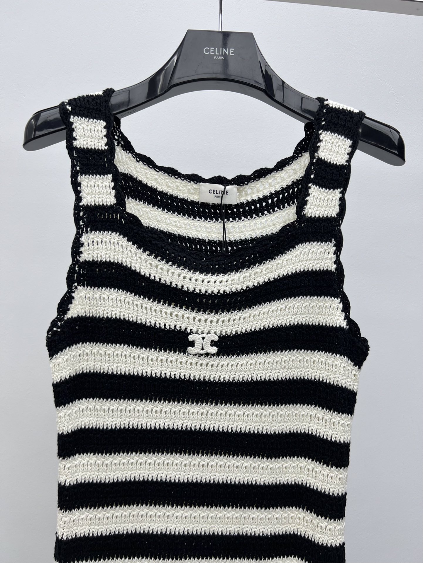 Celine Striped Crochet Maxi Dress