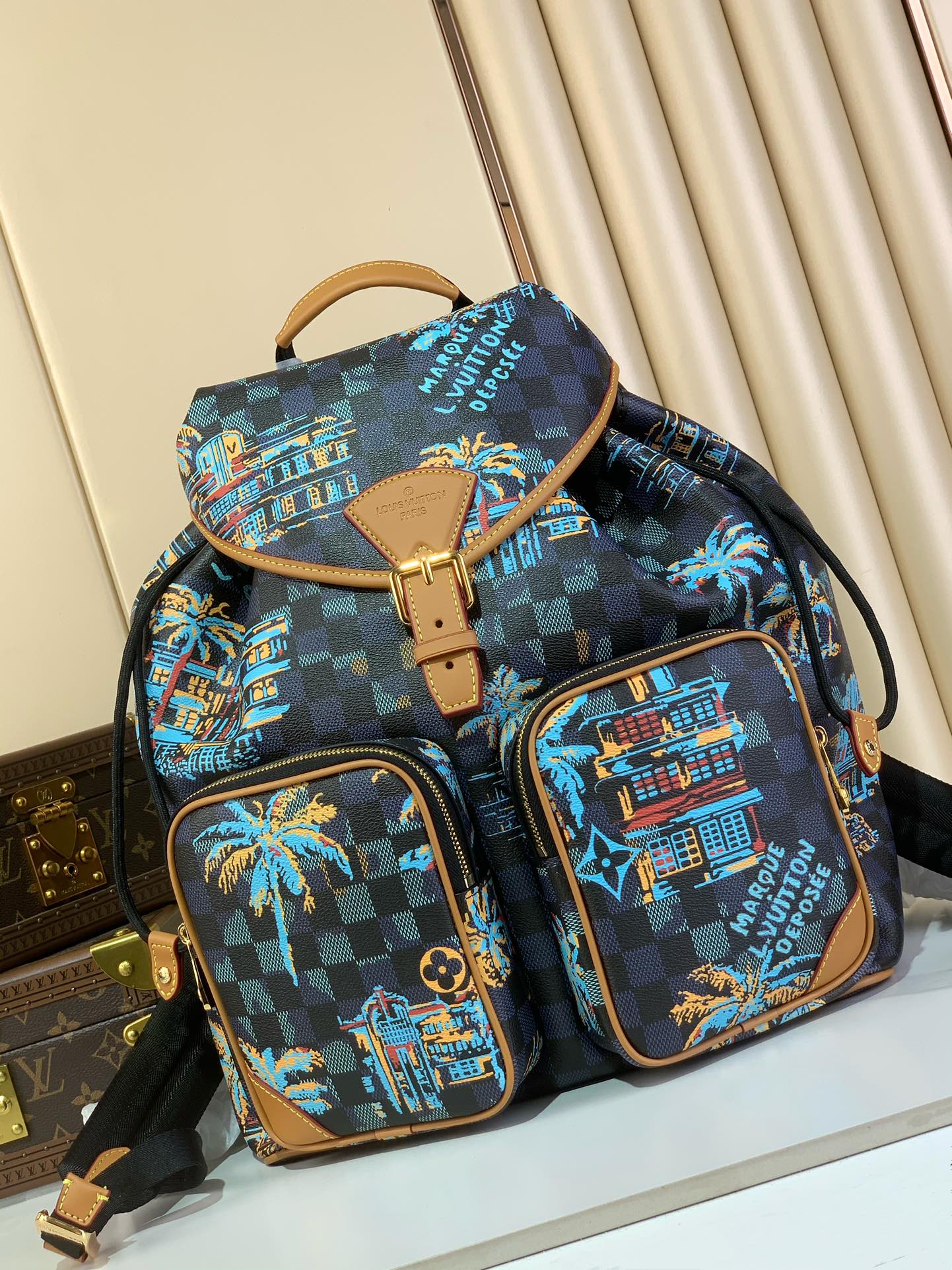 LV N40755 Montsouris Cargo Backpack