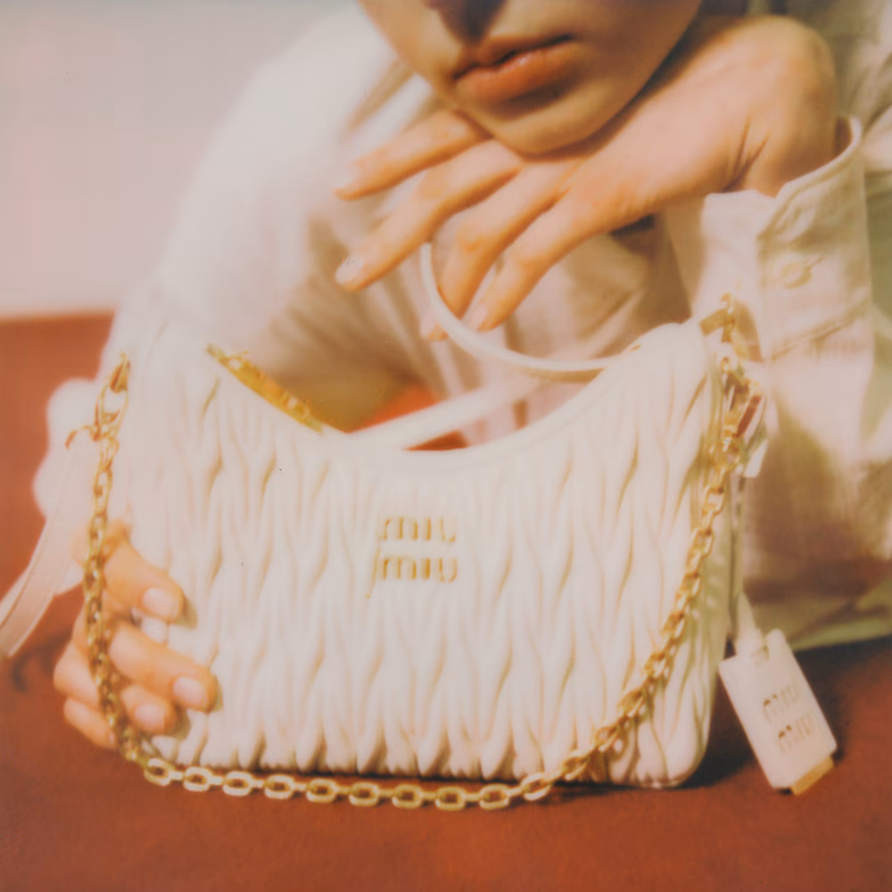 Matelassé nappa leather shoulder bag